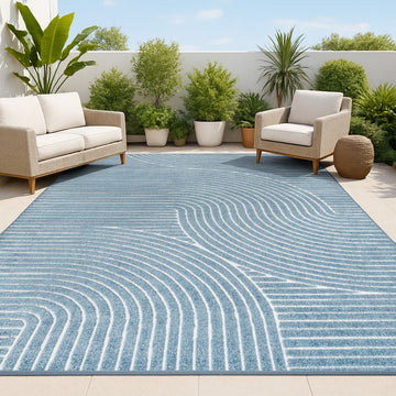 Skagen Minimalist Curve Geometric Area Rug